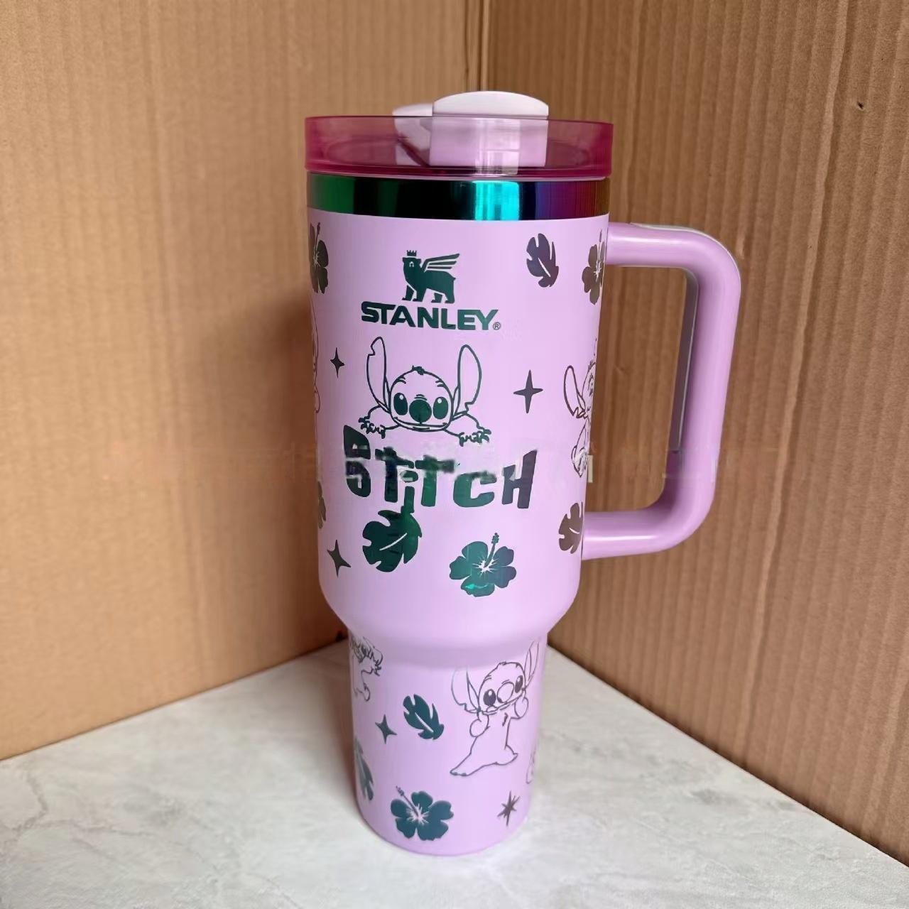 🔥40 OZ Stitch Insulated Cup 1200ML🥰 Straw Topper as Free Gift🎁