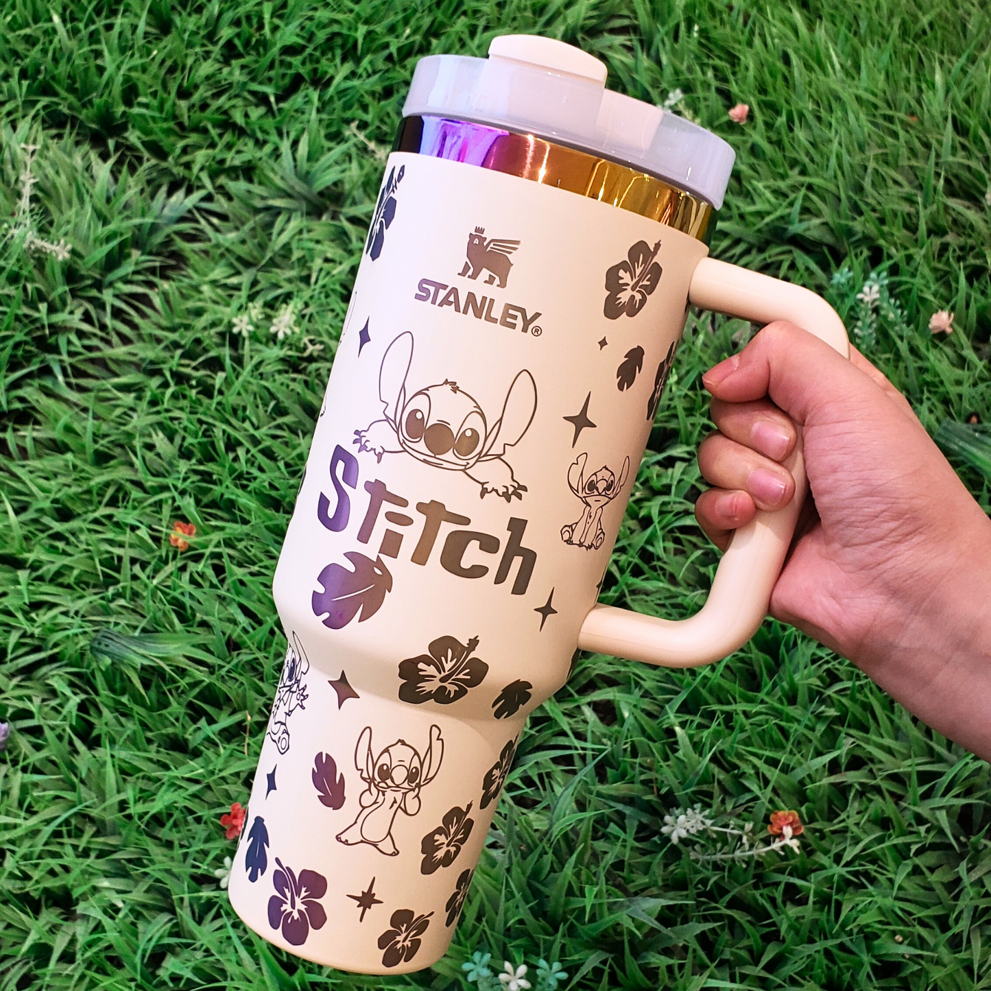🔥Gobelet isotherme Stitch 40 oz 🥰 Couvercle avec paille offert en cadeau🎁