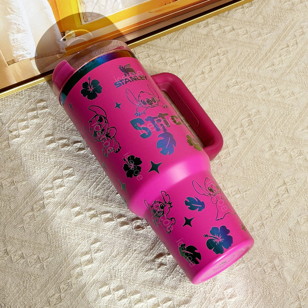 🔥Gobelet isotherme Stitch 40 oz 🥰 Couvercle avec paille offert en cadeau🎁