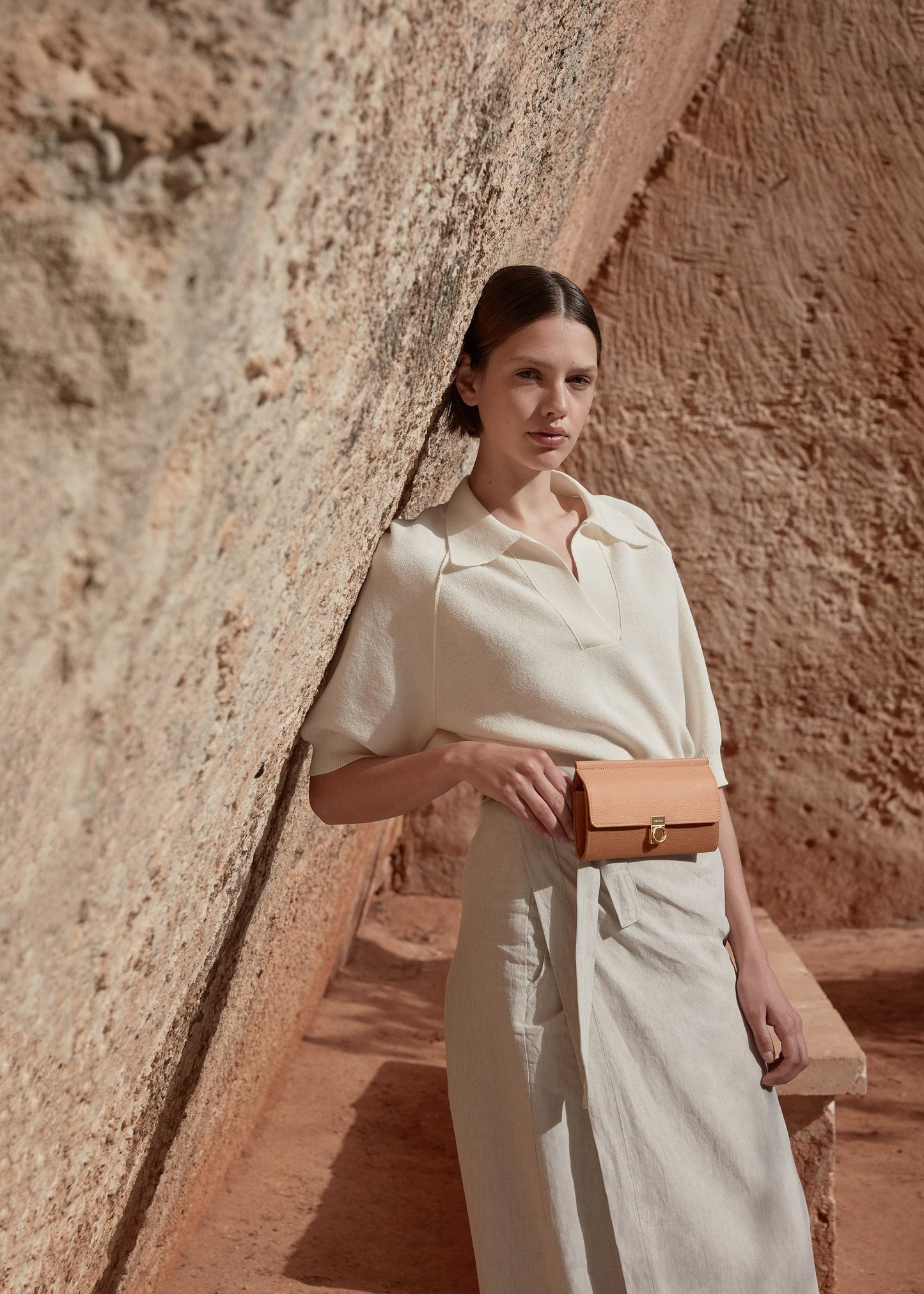 Portefeuille Numéro Sept ceinture - Duo Camel