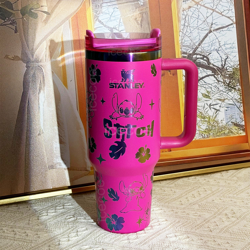 🔥Gobelet isotherme Stitch 40 oz 🥰 Couvercle avec paille offert en cadeau🎁