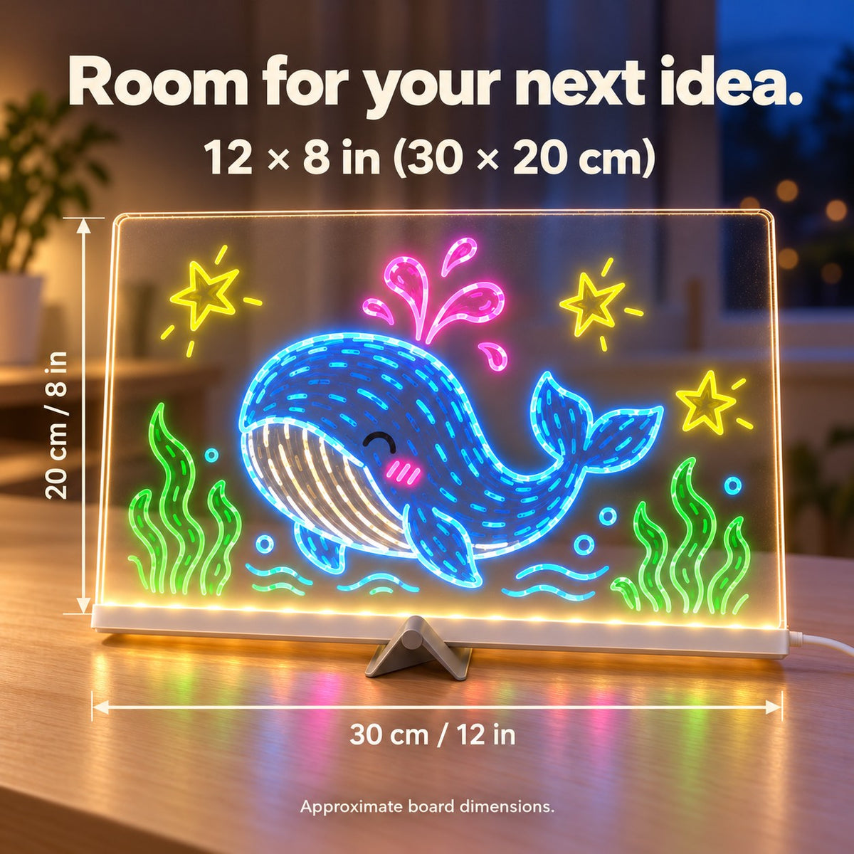 LED drawing board size 12 x 8 inches (30 x 20 cm)