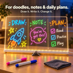 Use the board for doodles, notes and daily plans