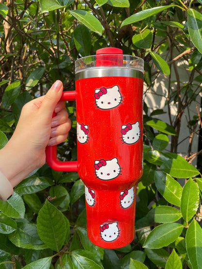 🔥40 OZ Hello Kitty In-Car Insulated Cup