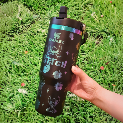 🔥Gobelet isotherme Stitch 40 oz 🥰 Couvercle avec paille offert en cadeau🎁