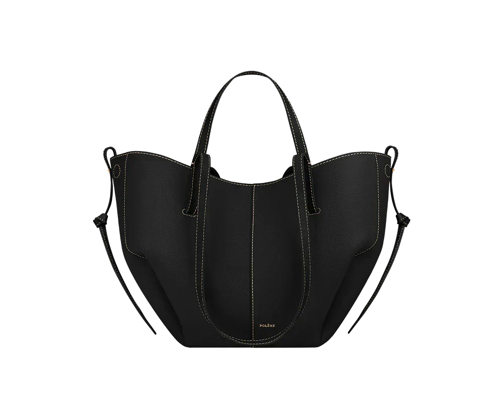 Cyme Mini Edition Noir Grainé Coutures Écrues