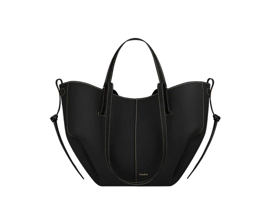 Cyme Mini Edition Noir Grainé Coutures Écrues