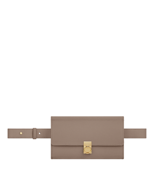 Portefeuille Numéro Sept ceinture - Taupe Grainé